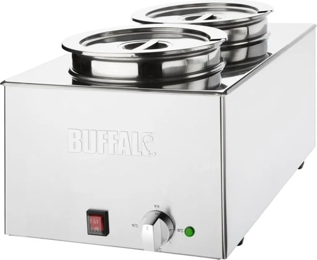 Bain-marie Buffalo 2 bols 5,2 L à température réglable