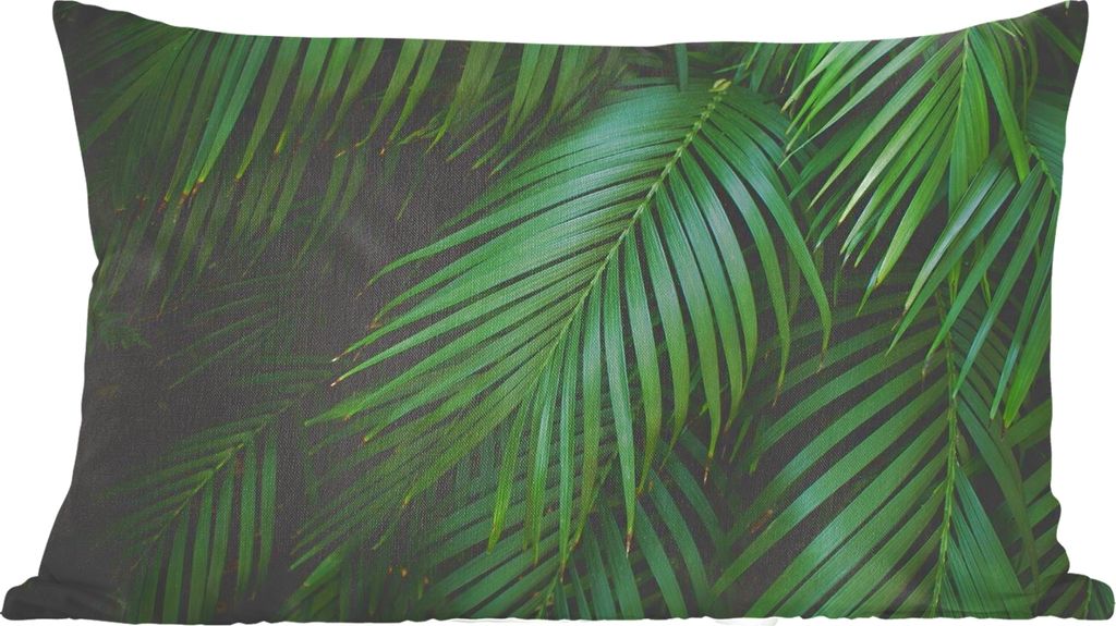 MuchoWow Zierkissen Sofakissen Wohnzimmer Dekokissen 60x40 cm Palmenblätter - Palmen - Tropisch - Kopfkissen - Polster mit Foto