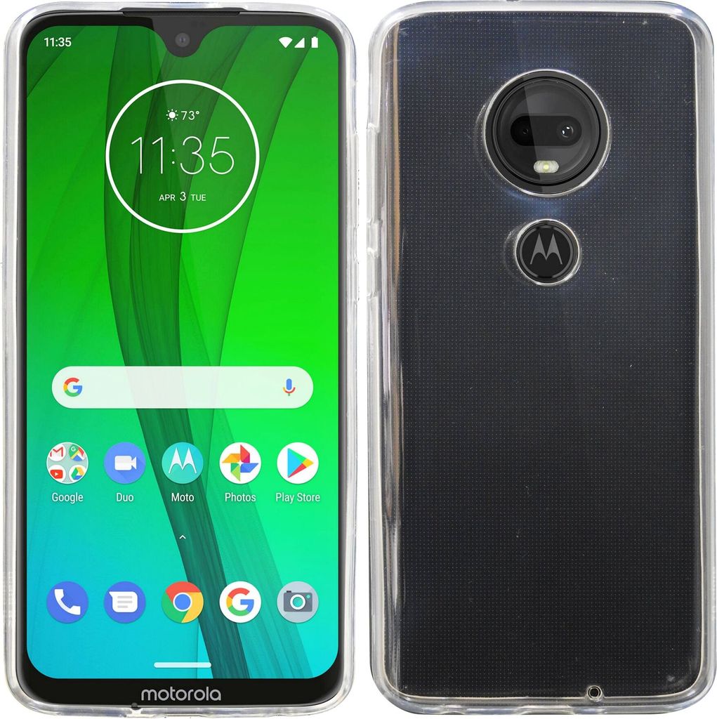 cofi1453 Silikon Hülle Basic kompatibel mit MOTOROLA MOTO G7 PLUS Case TPU Soft Handy Cover Schutz Transparent