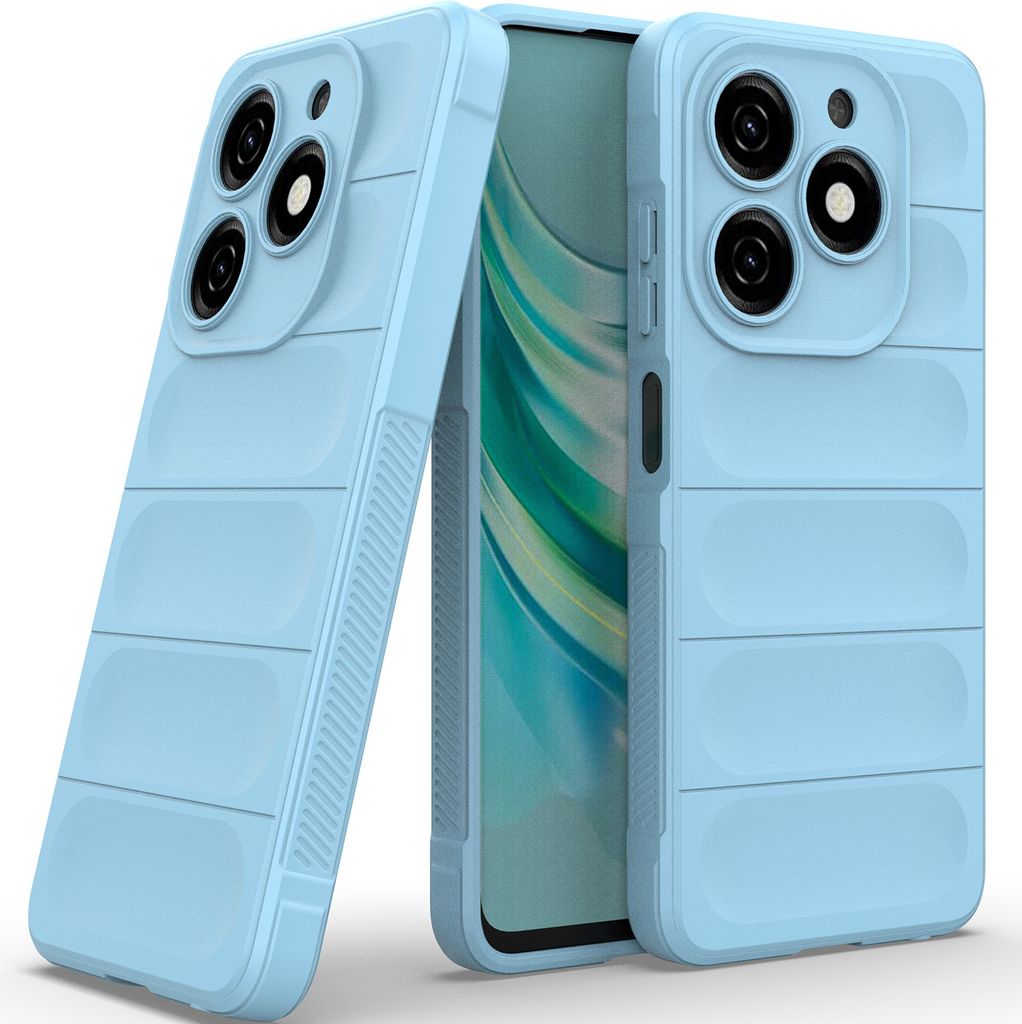 Handyhülle für Tecno Spark 20 Weich TPU Silikon Stossfest Anti-rutsch Hülle Blau