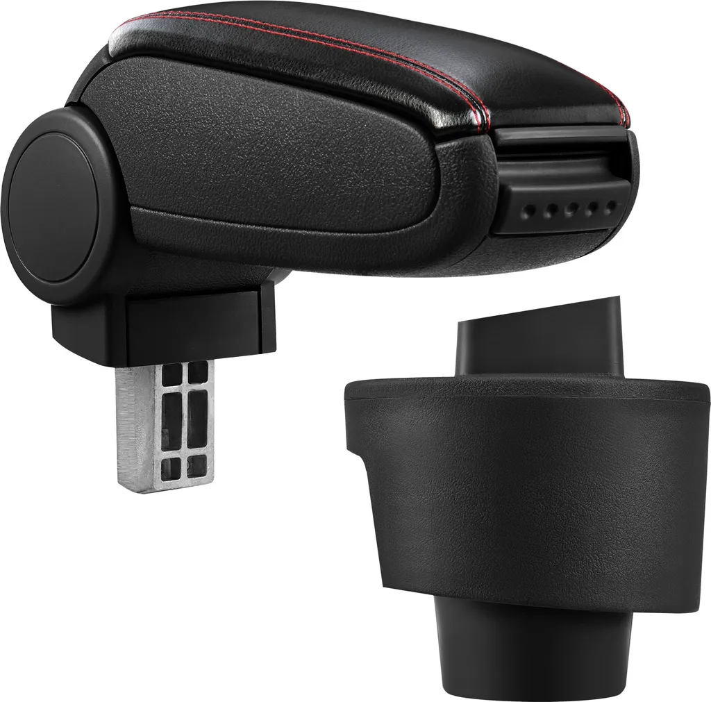 Supporto Braccio Centrale Seat Ibiza 2008-2017 Nero Cucitura Rossa