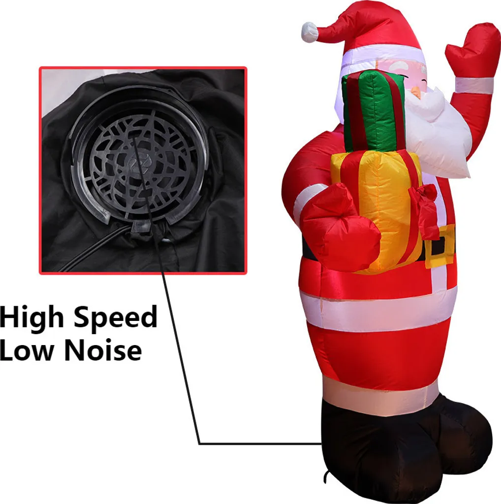 Père Noël gonflable 1M50 rouge en polyester déco Noël