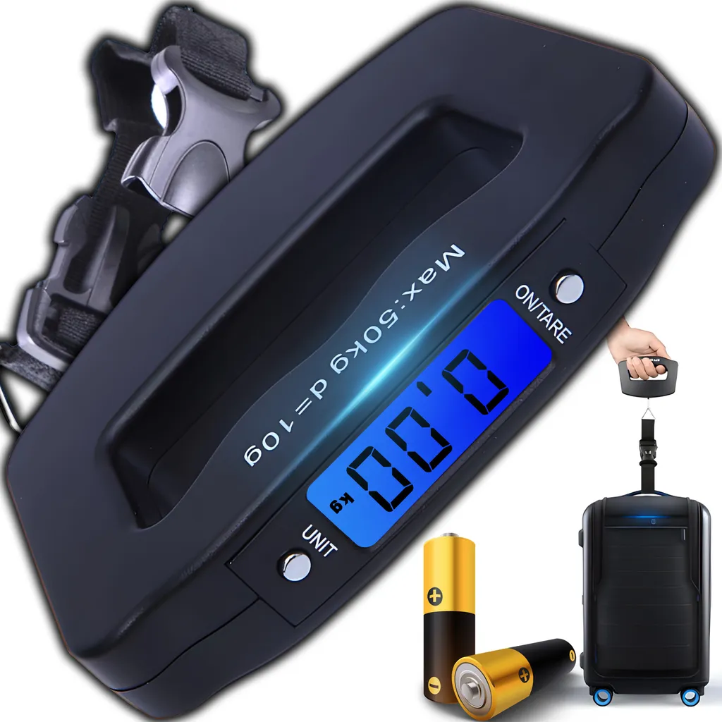 Balance à main numérique 50kg avec écran LCD rétroéclairé ultra léger