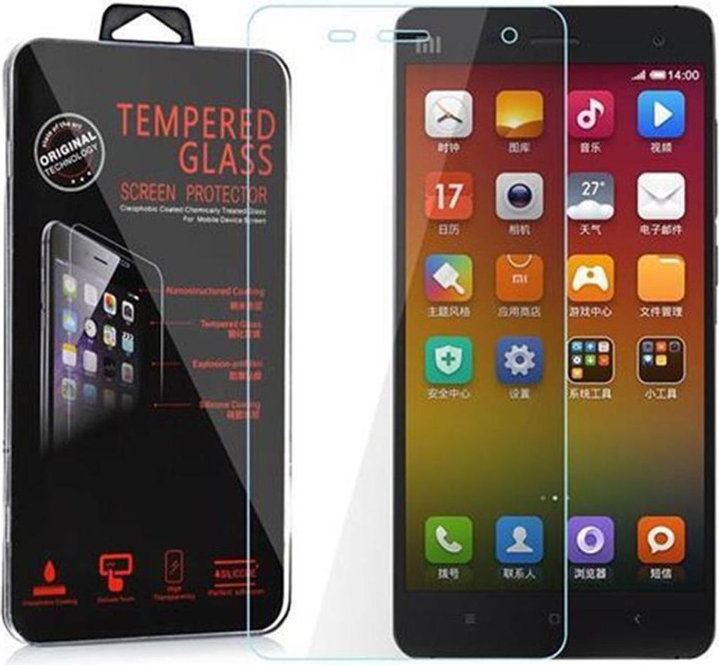 Cadorabo Panzer Folie für Xiaomi 4 Schutzfolie in Transparent Gehärtetes Tempered Display-Schutzglas