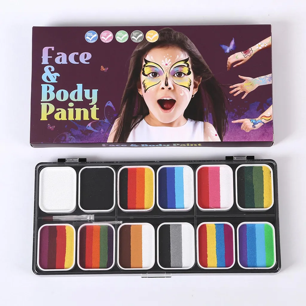 Palette Visage Professionnelle Split Cake G-2 avec Pinceaux Précision - 5