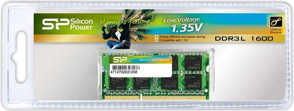 Silicon Power 8GB DDR3L SO-DIMM, 8 GB, 1 x 8 GB, DDR3L, Produktbild 