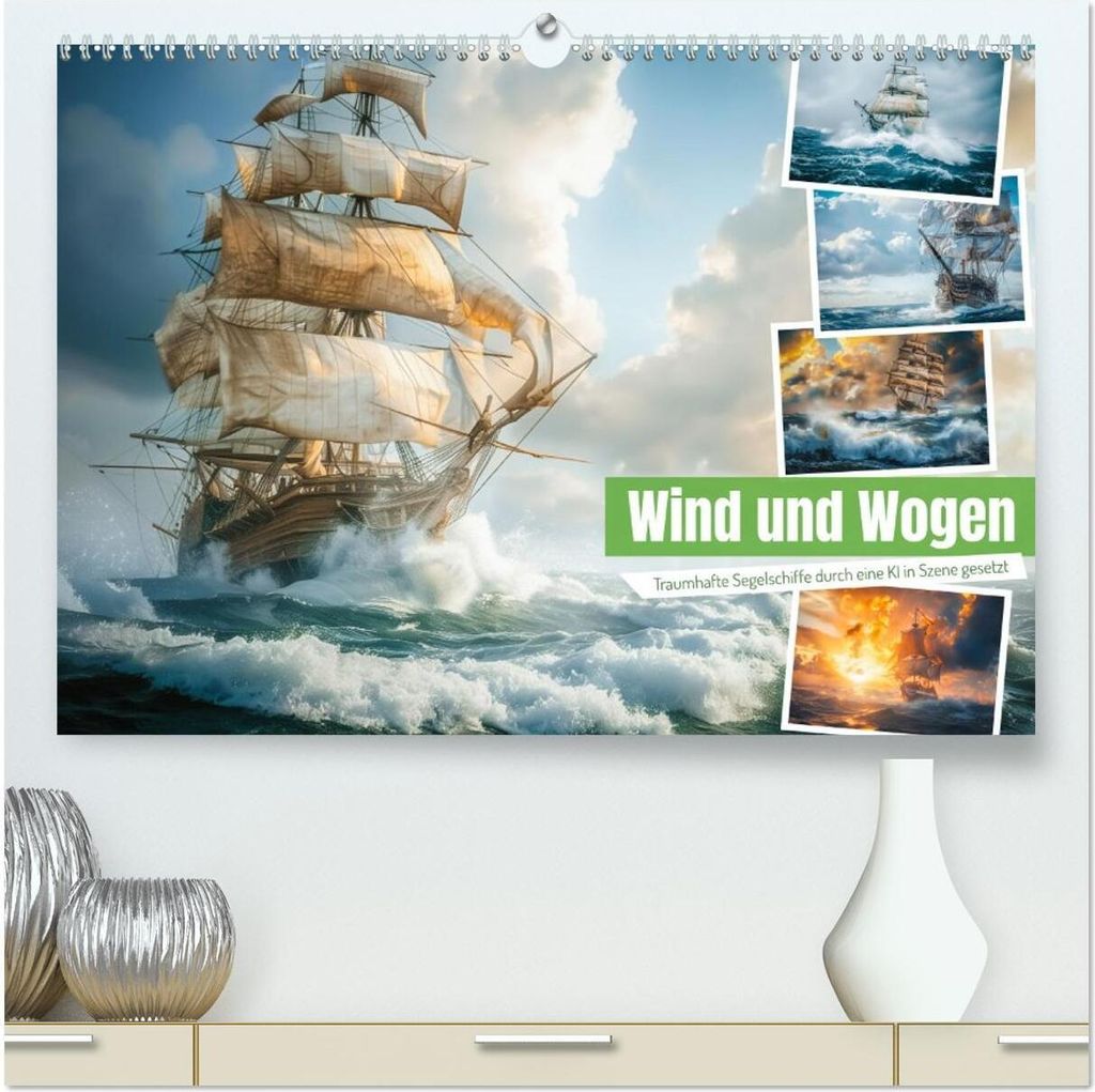 Wind und Wogen (hochwertiger Premium Wandkalender 2026 DIN A2 quer), Kunstdruck in Hochglanz