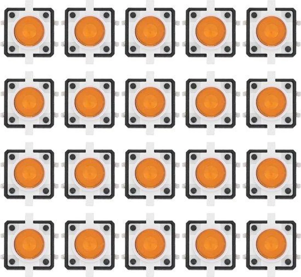 Interrupteur bouton-poussoir LED jaune micro-momentané lot de 20