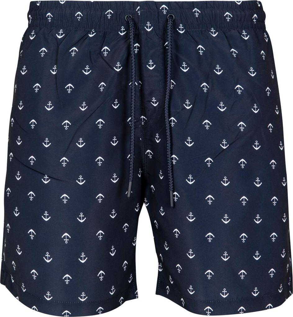 URBAN CLASSICS Pattern Swim Shorts anchor/navy anchor/navy XXL