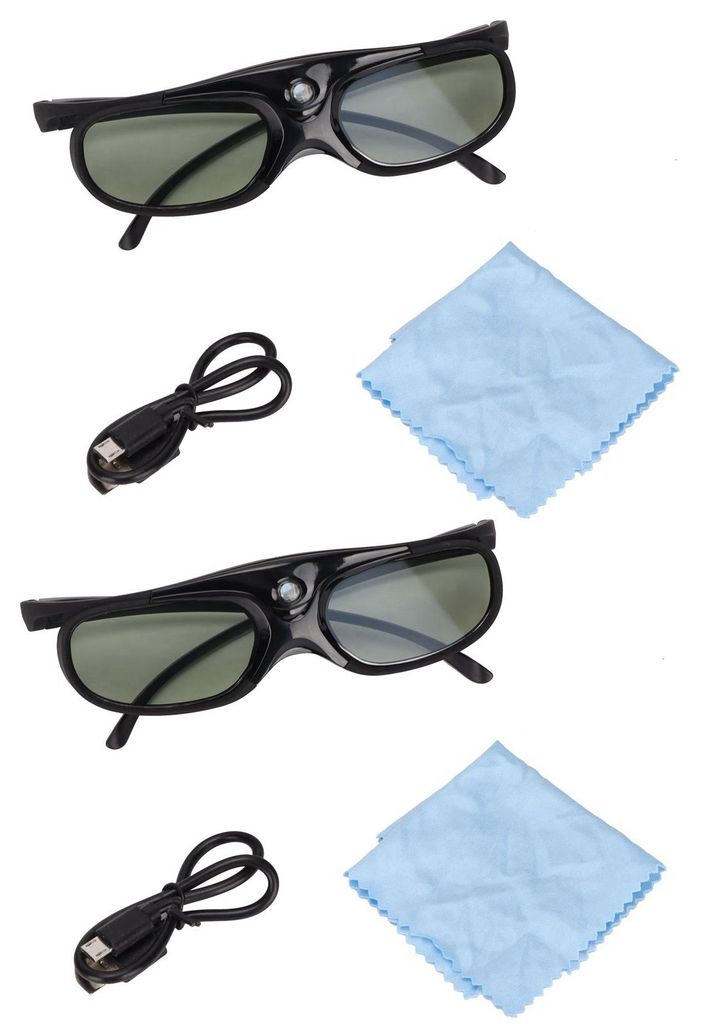 2 Stück 144 Hz 3D Active Shutter Brille DLP LinK LCD Produktbild 