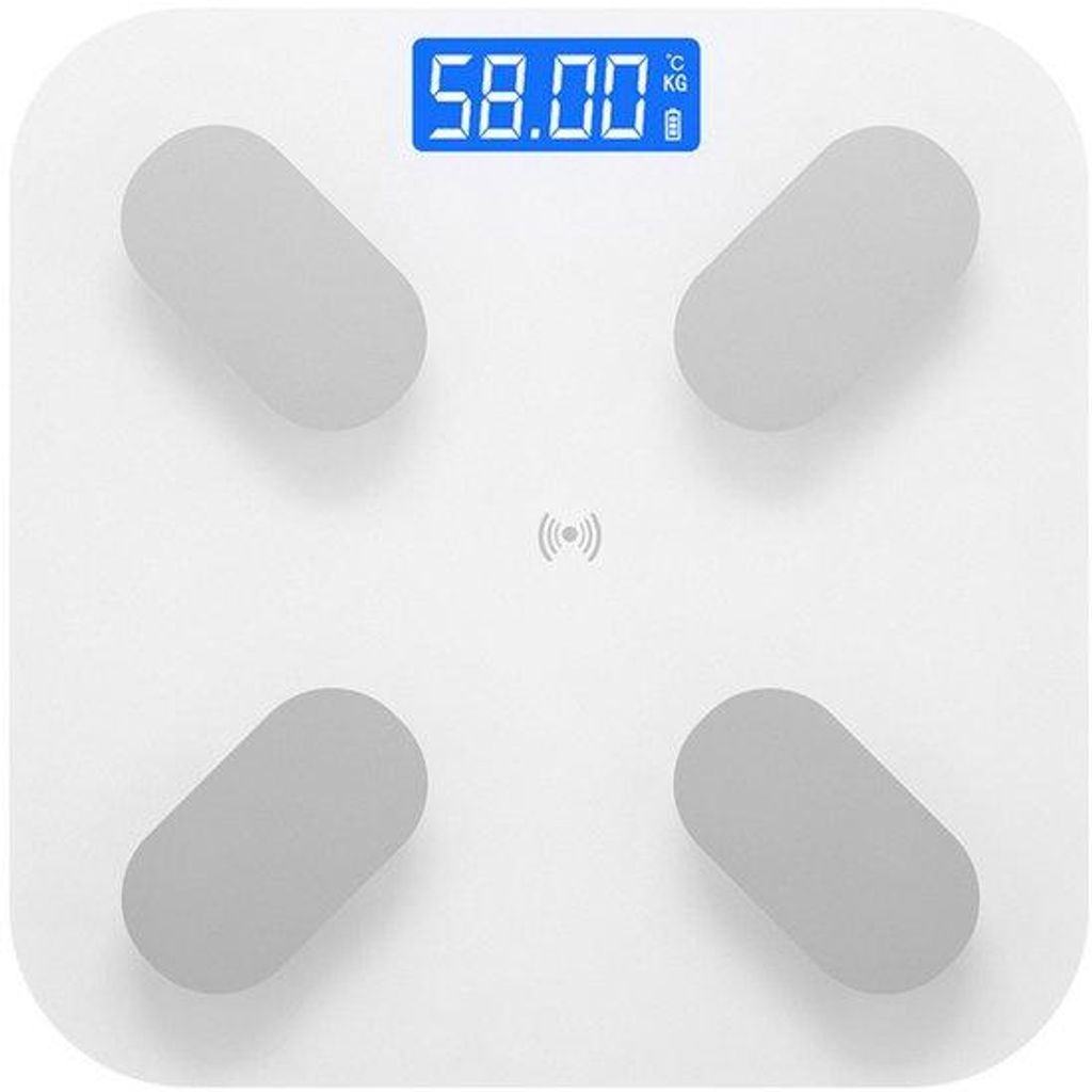 Elektronische Badkamerwaage mit LED-Anzeige und Körperfettmessung, sehr genaue Abmessungen bis 180 kg