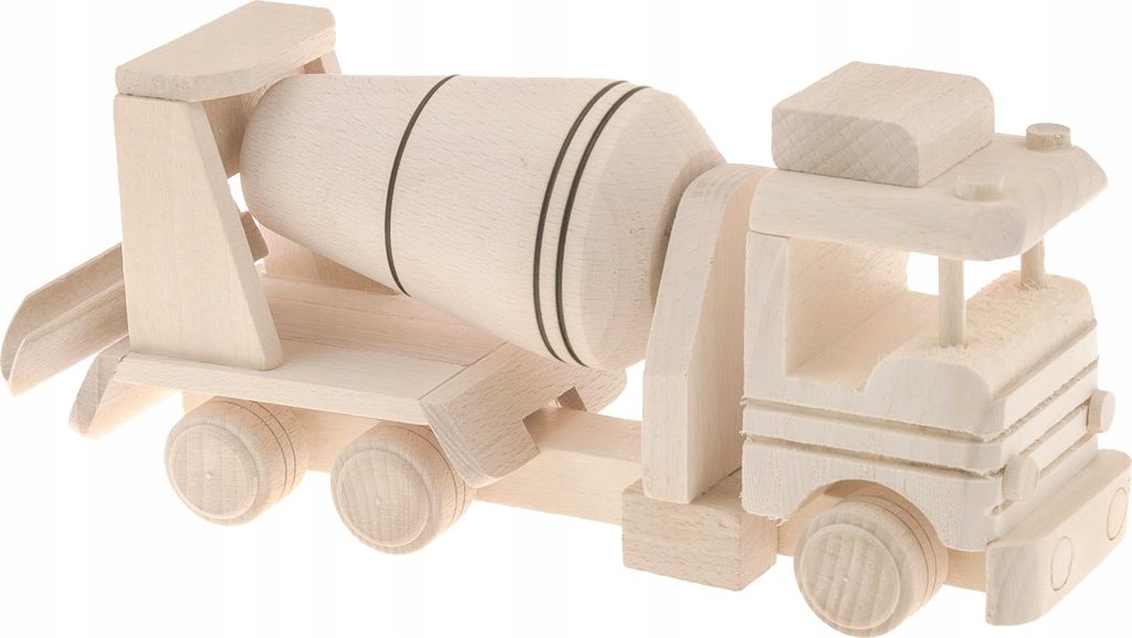 Holzspielzeug Betonmischer – Decoupage Lkw für Kinder