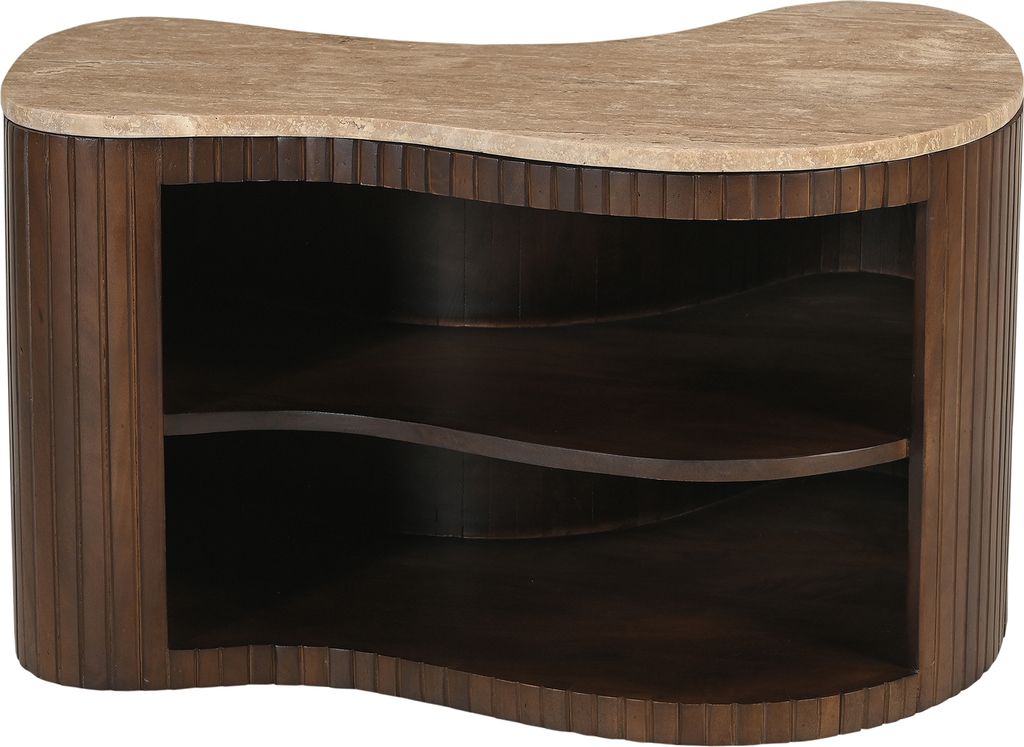 SIT Möbel TV Board | 2 offene Fächer | Mango massiv, braun | B 60 x T 40 x H 75 cm | 14715-30 | Serie RONDURA