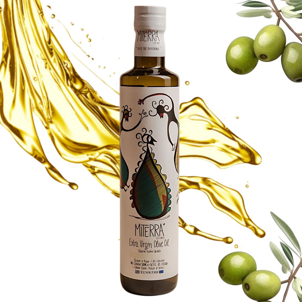 Miterra Natives Olivenöl Extra 500 ml – Griechisches Olivenöl aus Koroneiki-Oliven