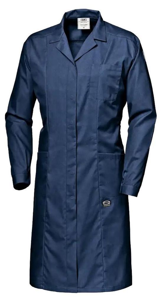 Sir Safety Damen-Arbeitsjacke 65/35 Polyester-Baumwolle elastische Bündchen Blau, M+, Marineblau