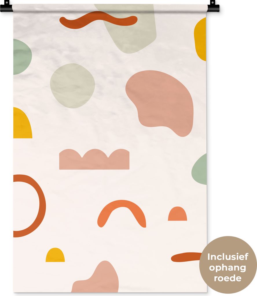 MuchoWow Wandteppich Wandbehang Sommer - Muster - Farben 60x90 cm Tapisserie Dekoration Wandtuch - Foto-Teppich - Abwaschbar