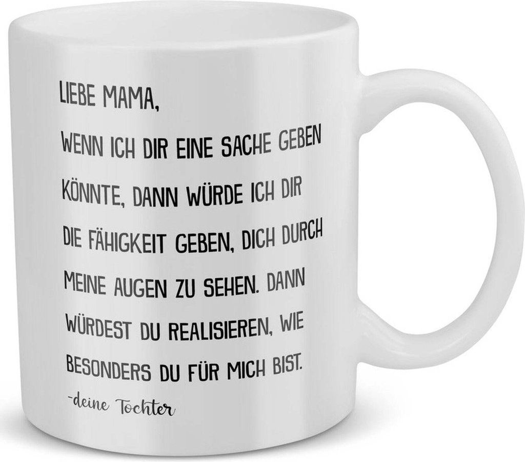 22Feels Mama Geschenk von Tochter Muttertag Mutter Tasse Geburtstag Kaffeetasse Frauen Weihnachten Haferl Geschenkidee