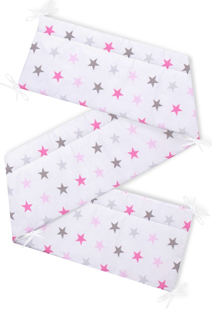 Amilian Bettumrandung Babybett Baby Kinder Nestchen Kantenschutz Bettnestchen Kopfumrandung für Laufstall Bettausstattung Bettschlange 210 cm