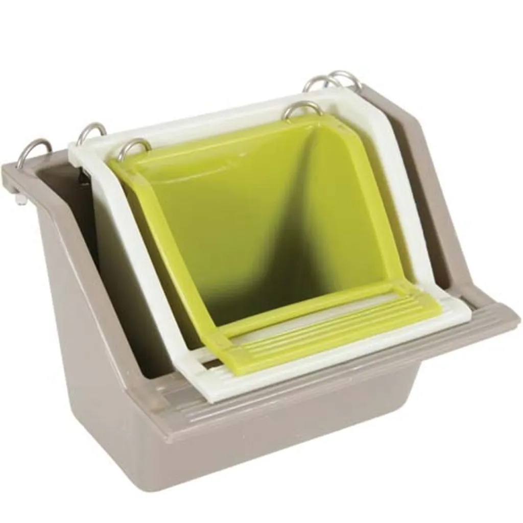 Mangiatoia Zolux Arabesque Plastica L - Accessori Gabbia Uccelli
