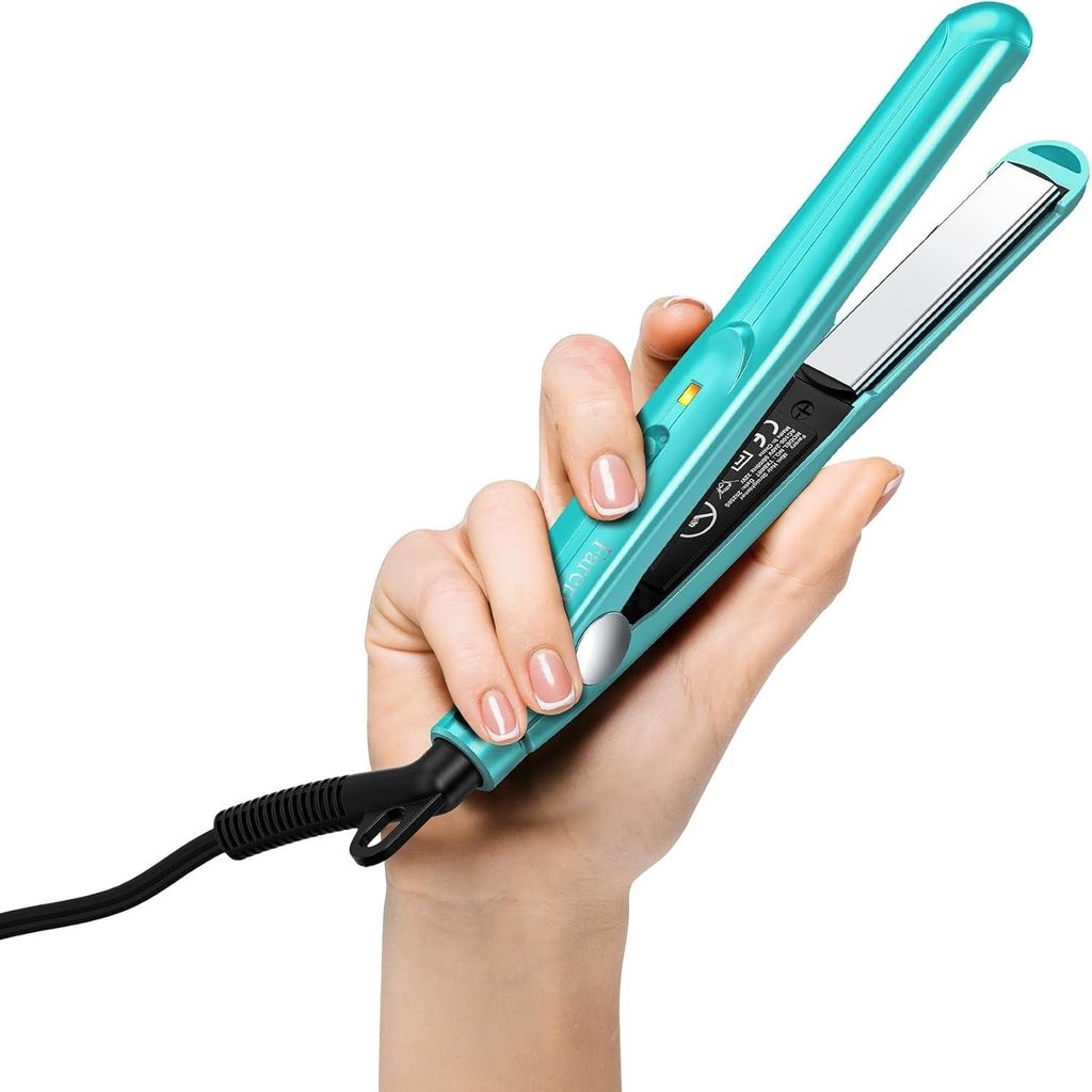Mini-Haarglätter Mini-Glätteisen für kurzes Haar/Locken, Pony, leicht und tragbar, kleine Glätteisen,weltweite Spannung für Reisen,Aufbewahrun...