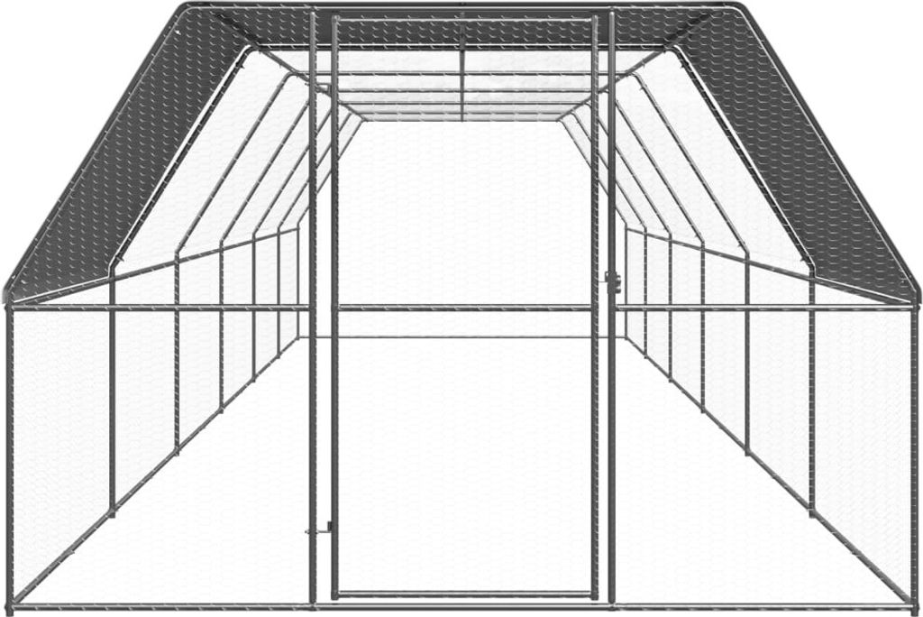 vidaXL Gabbia per polli da esterno 3x12x2 m Acciaio zincato Immagine del prodotto 