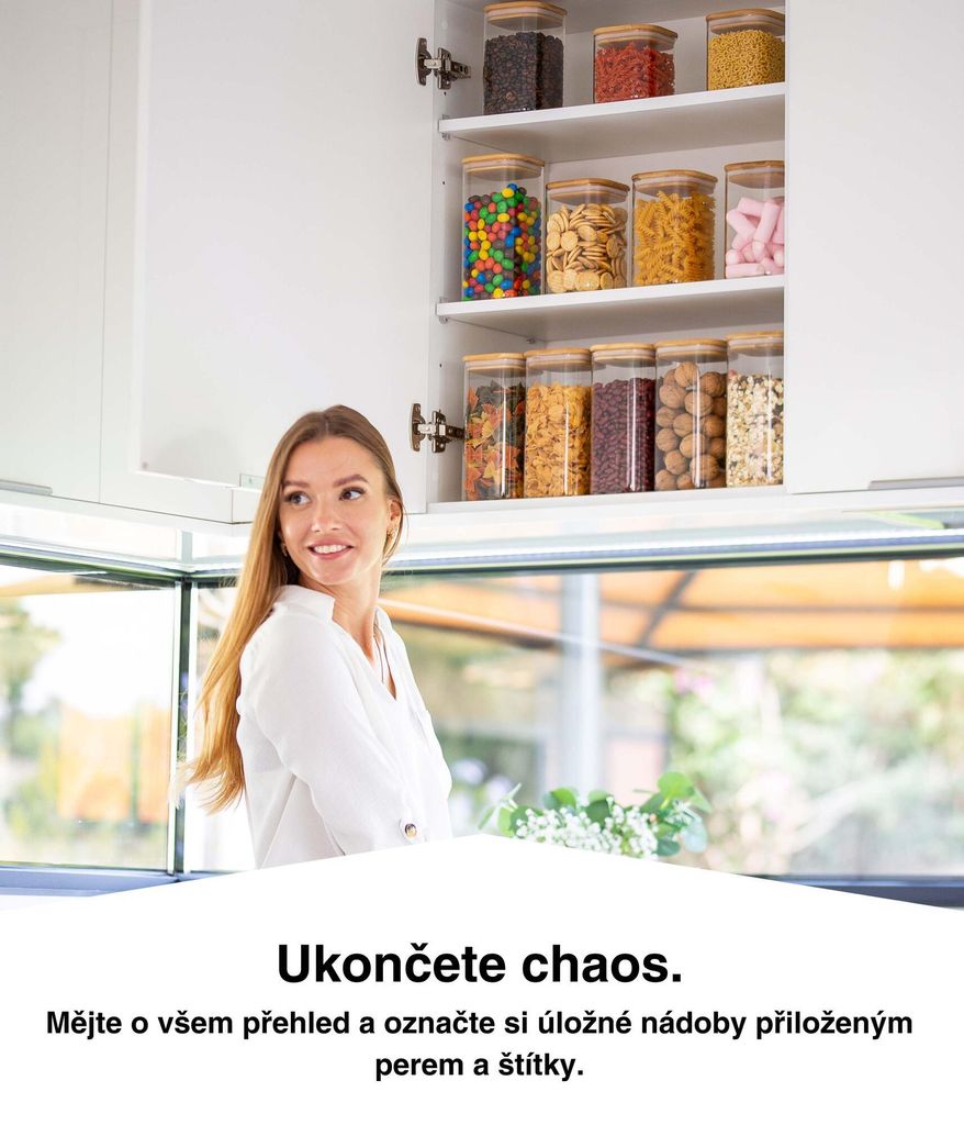 Deco Haus Lot De 4 Bocaux En Verre Hermétique Avec Couvercle Bambou – Conservation Alimentaire, Étiquettes & Marqueur Inclus