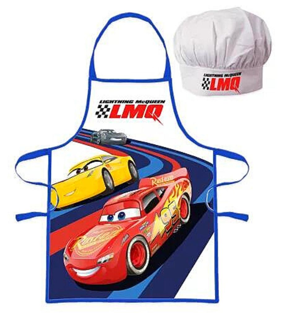 Disney Cars Kinder Kochschürze + Kochmütze Kinder Koch-Set Produktbild 