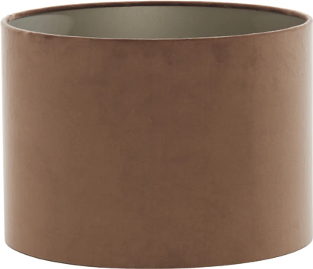 Abat-jour Cylindrique en Velours Marron Ø30cm - Accessoire Luminaire