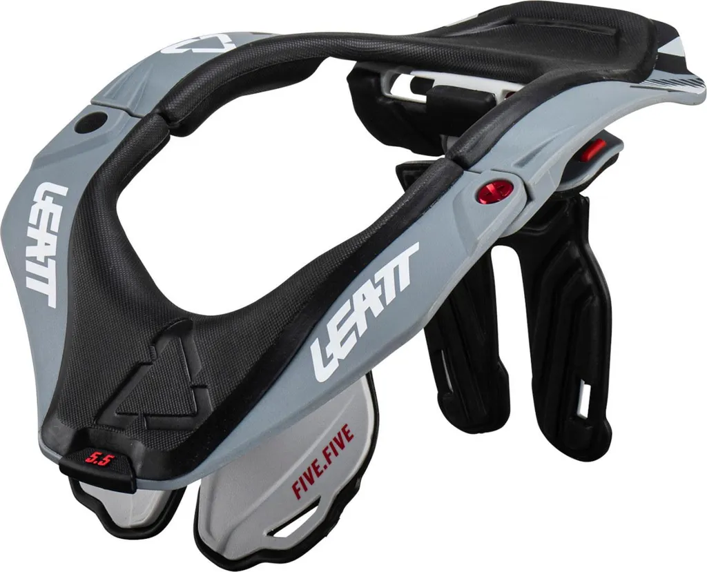 Leatt 5.5 Protection de Cou Argent S-M - Collier Cervical Tout-Terrain