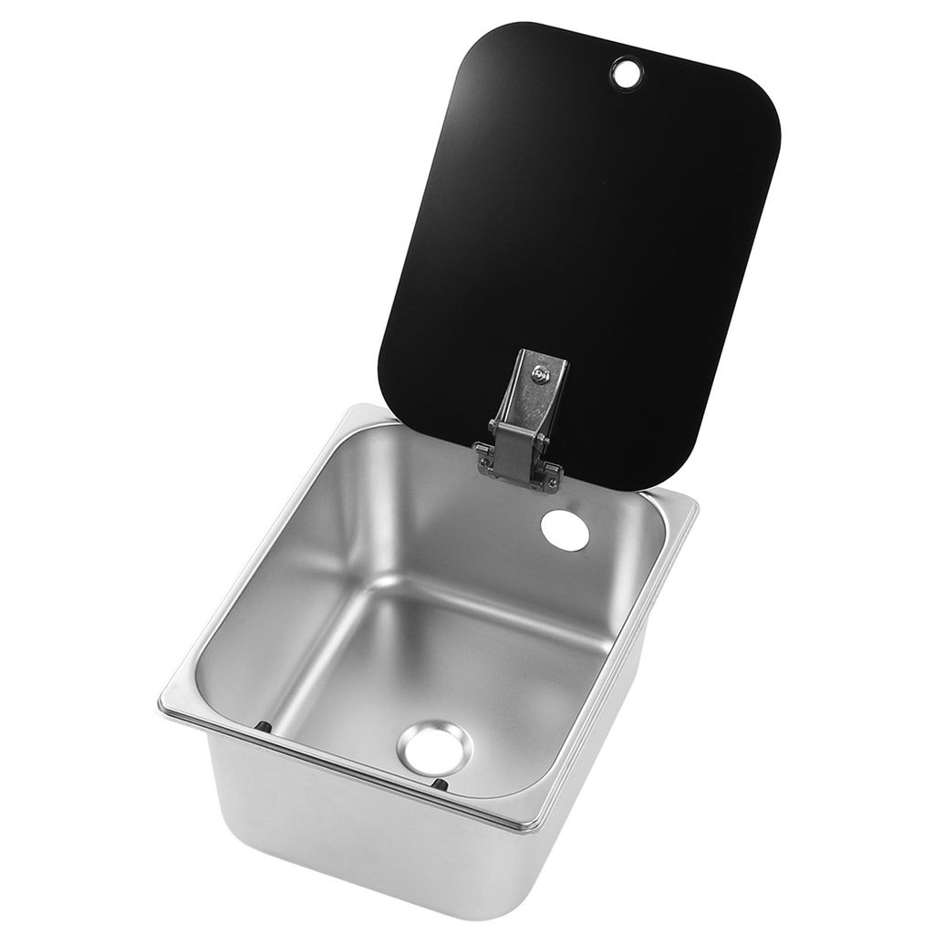 RV-Küchenspüle, Handwaschbecken, RV-Spüle mit Abdeckung, RV-Spüle aus Edelstahl, RV-Spüle mit einer Schüssel, Spülbecken für die Küche