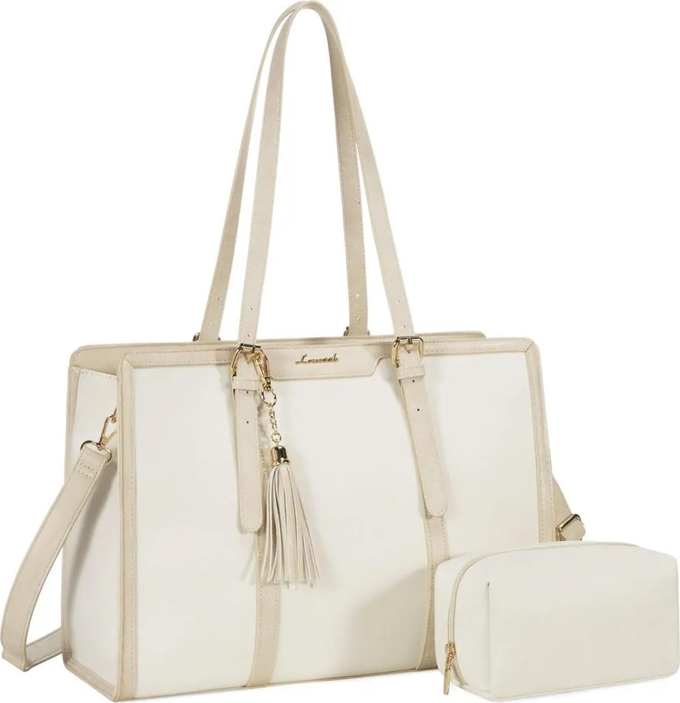 Sac Ordinateur 15,6 Pouces avec Trousse de Toilette Toile de Qualité