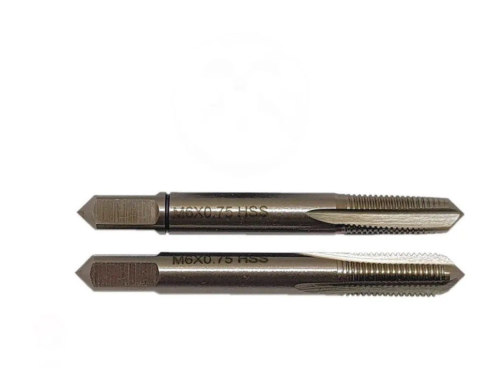Set 2 Maschi Manuali M6x0,75 HSS DIN 2181 per Filettatura di Finitura
