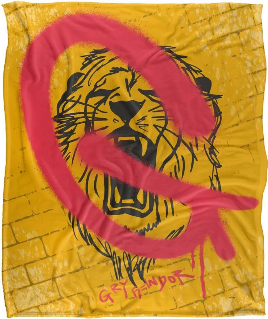 Couverture Harry Potter Gryffondor Graffiti TV19038 Multicolore et Douce