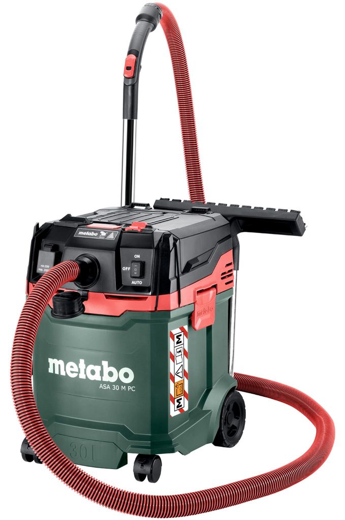 Metabo ASA 30 M PC, 1200 W, Bęben próżniowy, Suchy i Mokry, Zdjęcie produktu 