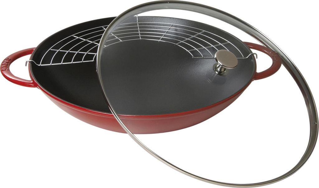 STAUB Wok new Classic Gusseisen 5,7 l Ø37cm kirschrot