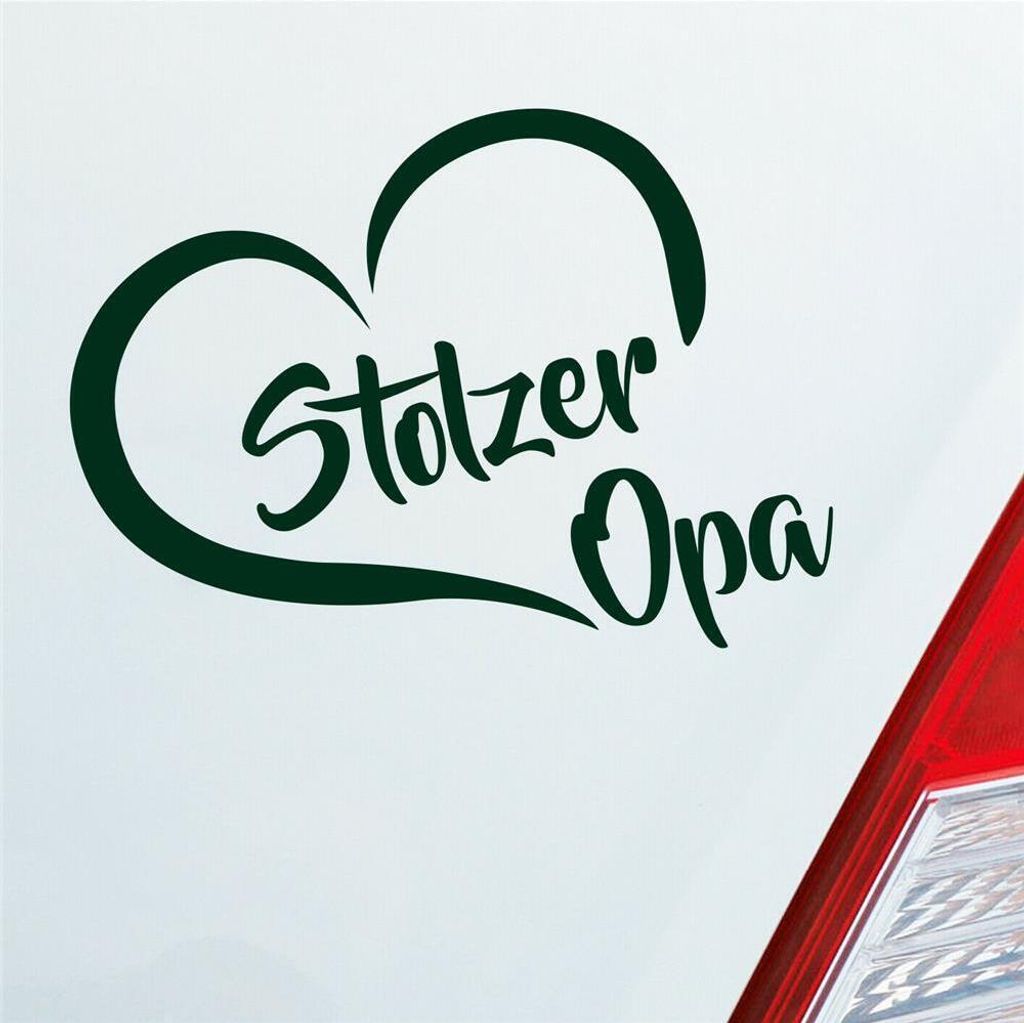 Auto Aufkleber Stolzer Opa Liebe Herz Großvater Enkel 12x10 Produktbild 