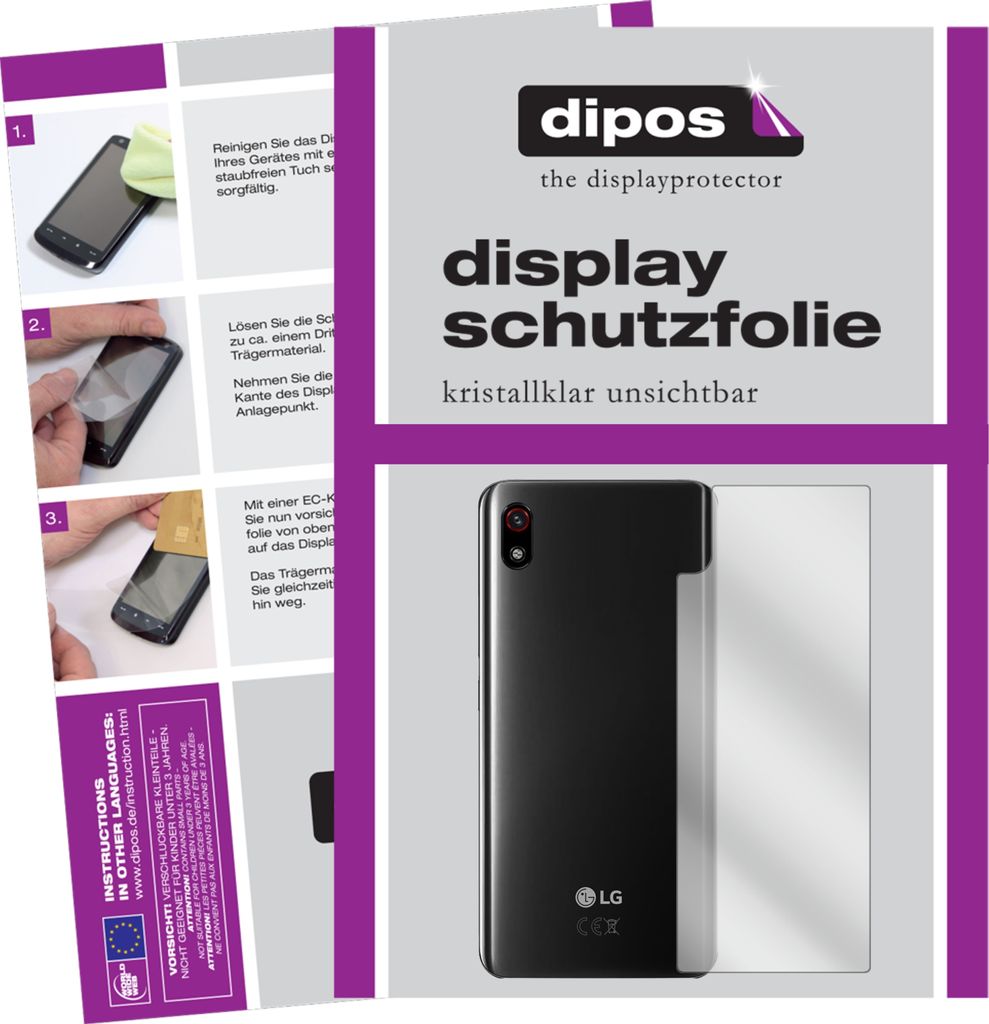 6x Schutzfolie für LG W10 Alpha Rückseite klar Displayschutzfolie Folie Display Schutz dipos