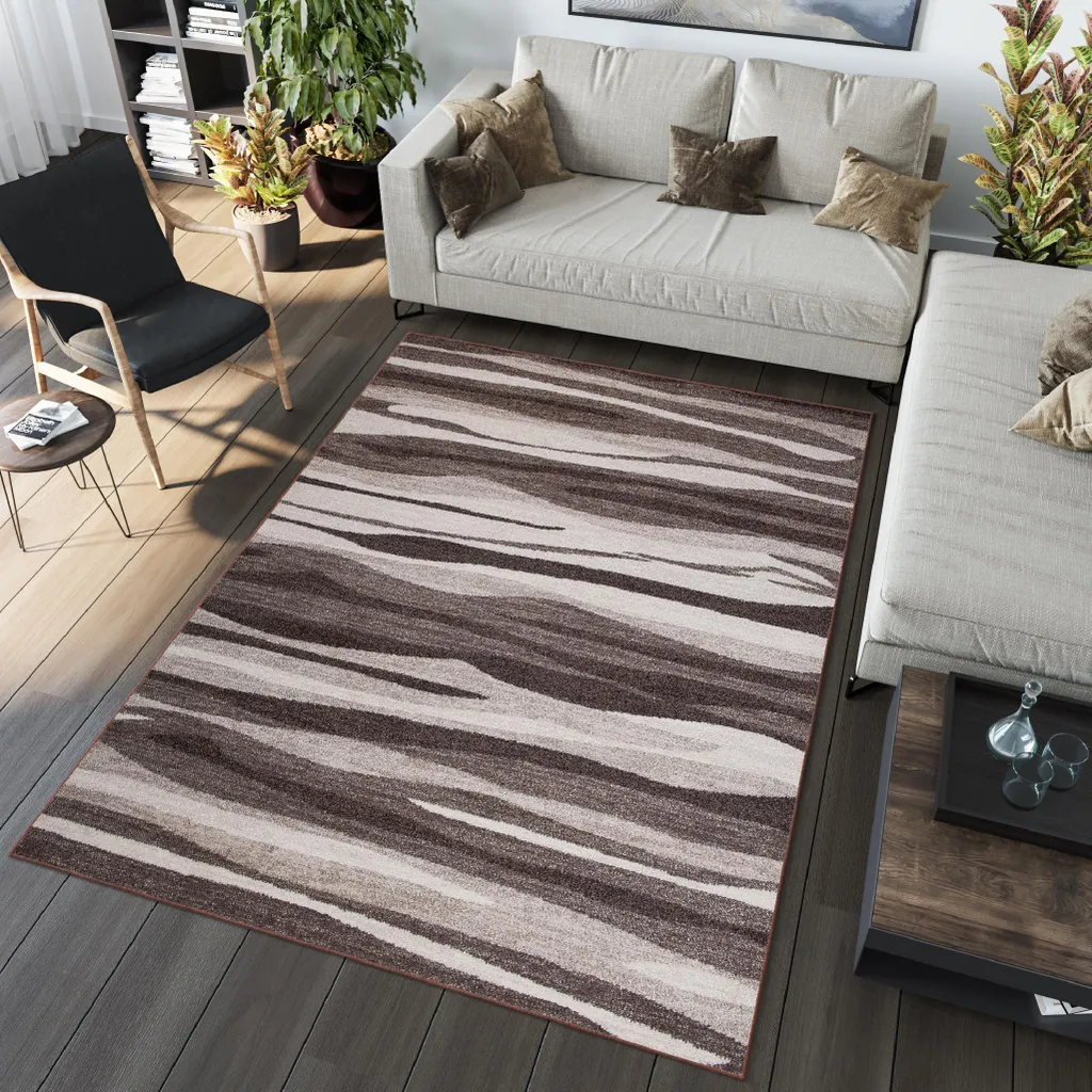 Grand Tapis de Chambre et Salon Moderne Design Chiné 180x260 cm