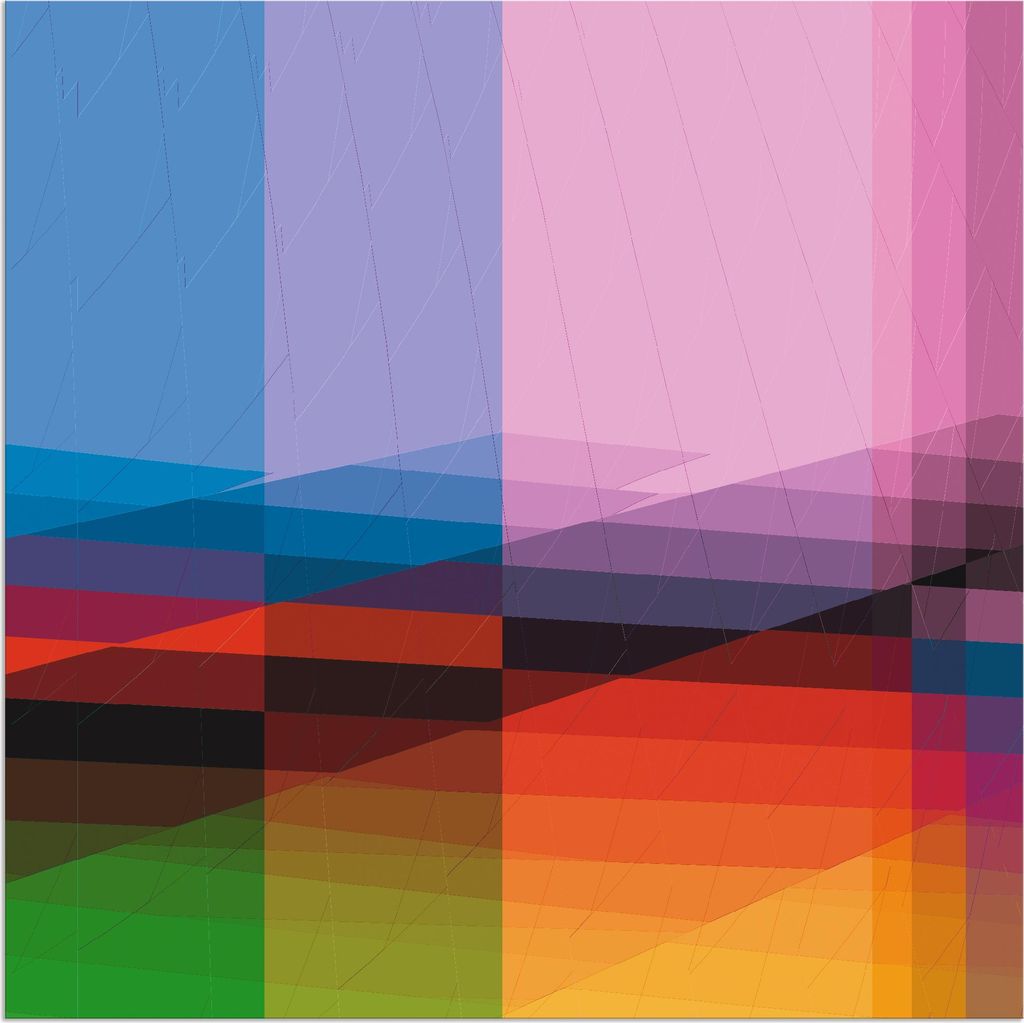 ARTland Wandbild Alu für Innen & Outdoor Muster 2016 010 Größe: 100x100 cm