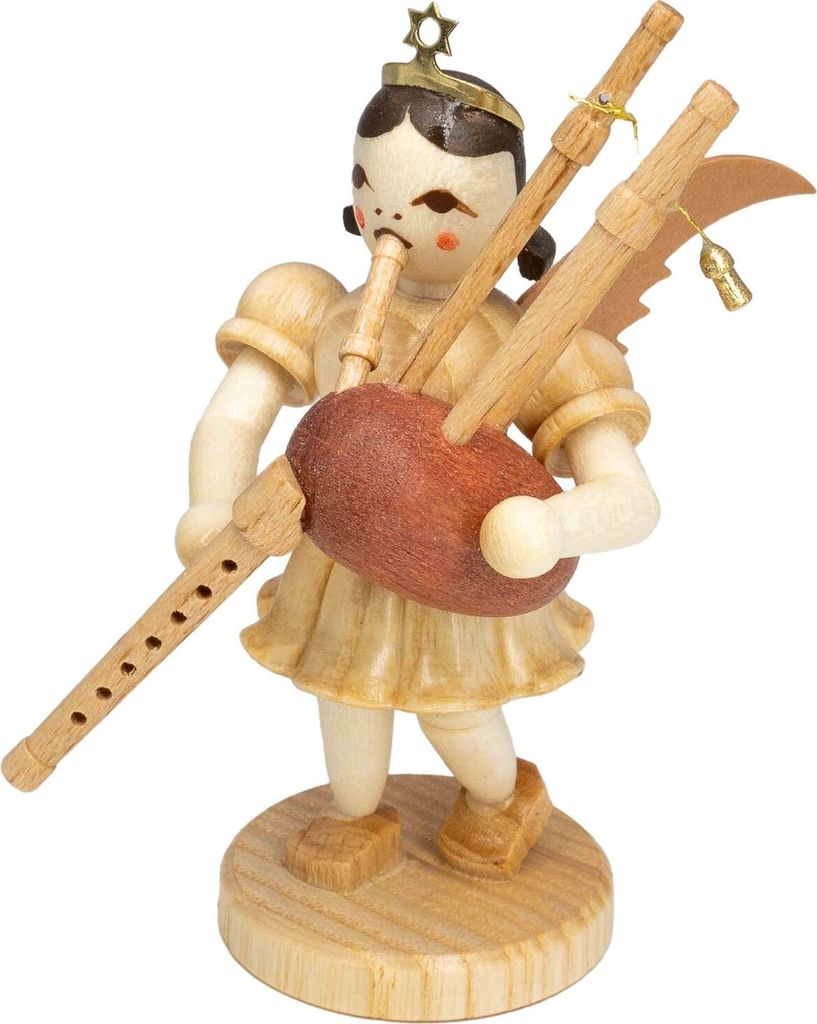 Kurzrockengel mit Dudelsack, natur (6,6cm) von Blank Kunsthandwerk