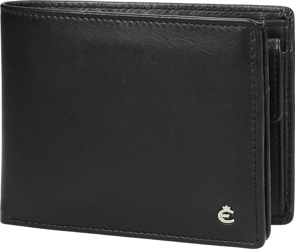 Esquire Harry Portefeuille RFID avec Rabat - Cuir Véritable Noir Quer - 7