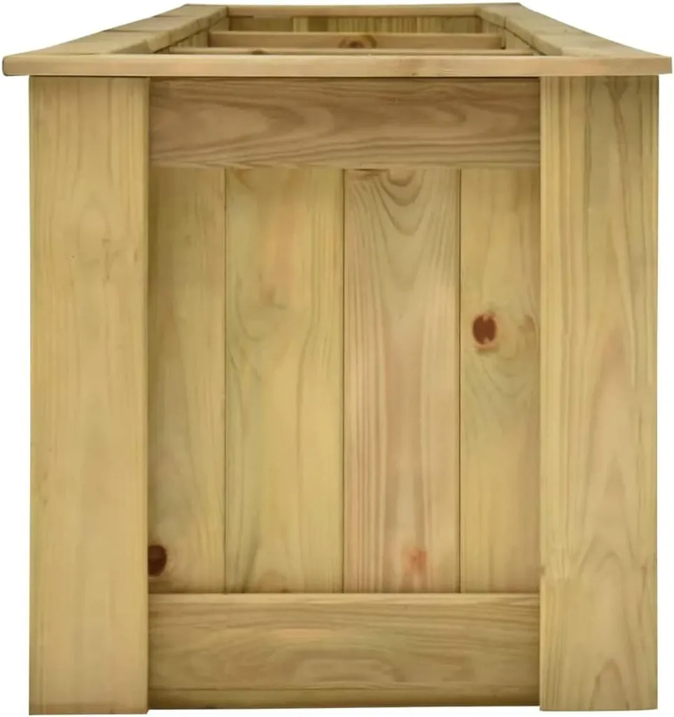 Carré potager bois imprégné 291 cm, lit surélevé durable et robuste