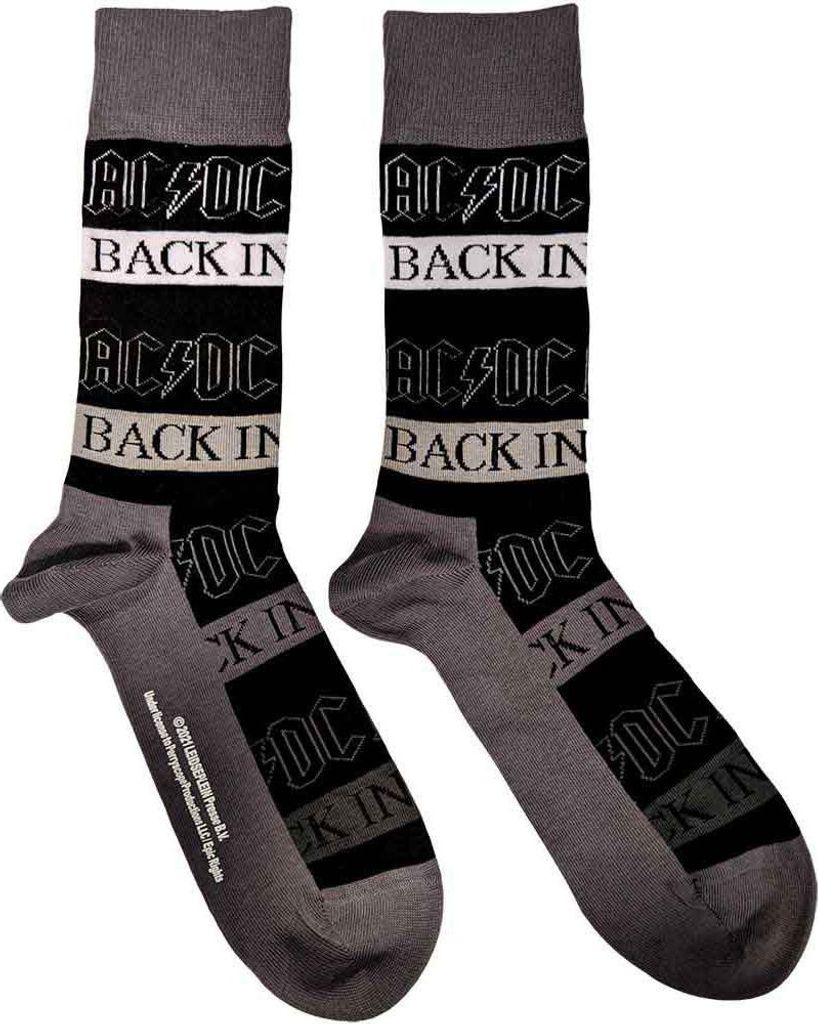 AC/DC - "Back In Black" Knöchelsocken für Herren/Damen Unisex RO14626 (37 EU - 40,5 EU) (Schwarz)