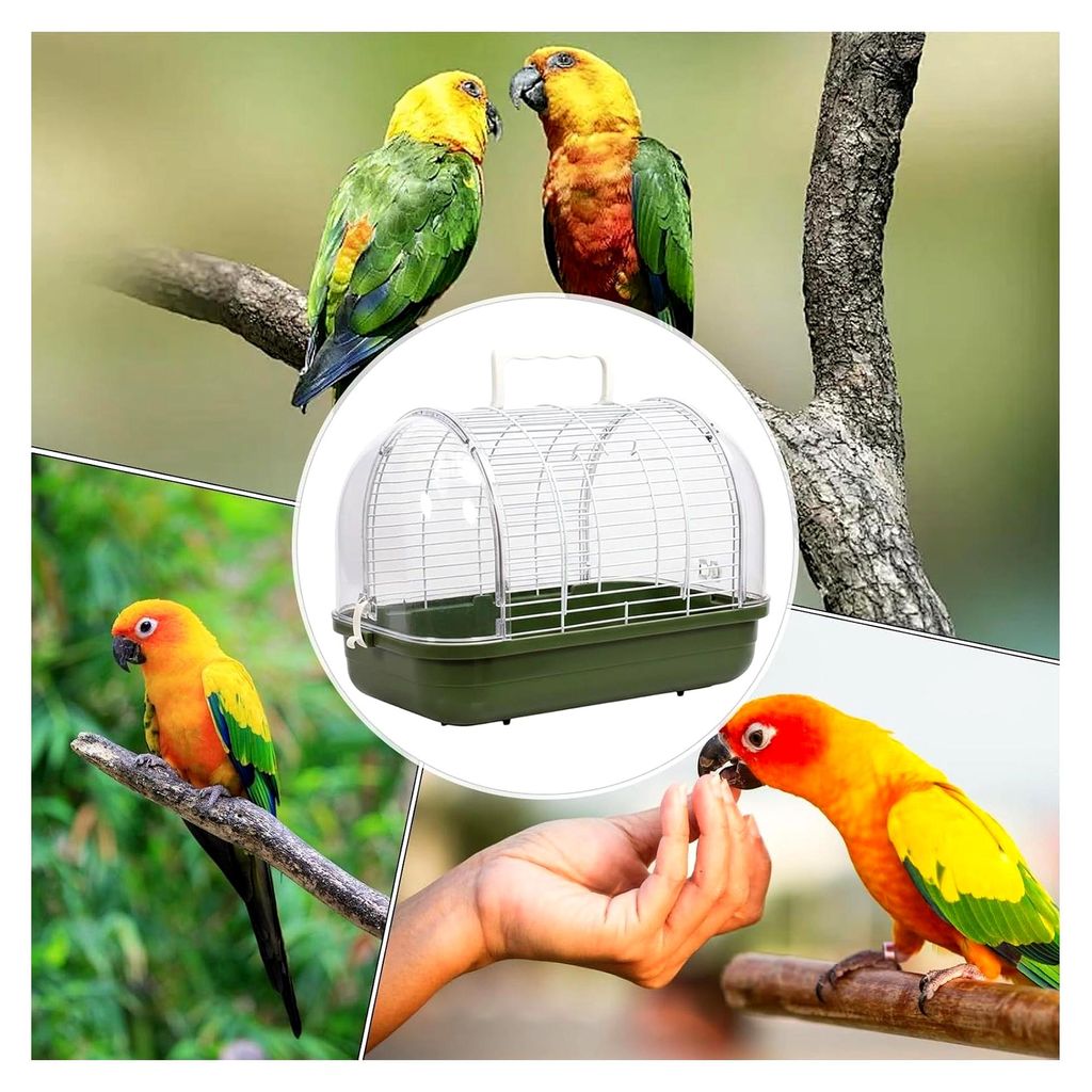 Kompakter Vogelkäfig, transparenter Reiseträger, Vollsichtkäfig für kleine Hamster, leichter tragbarer Käfig, Zubehör für Vogelbehausungen, ...