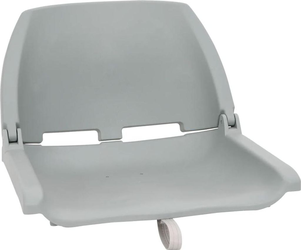 vidaXL 2-tlg. Bootssitz-Set Klappbar Kein Kissen Grau 48x51x41 cm