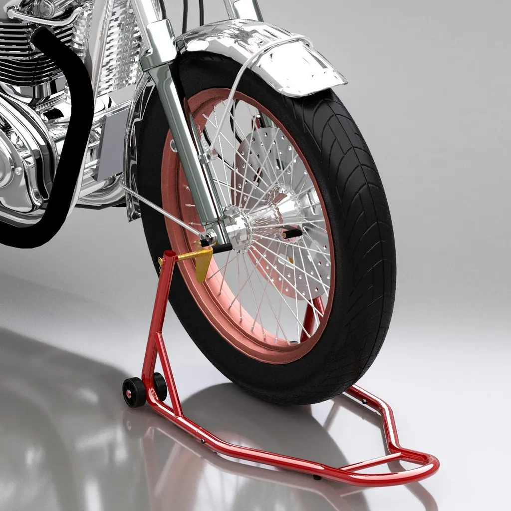 Support moto avant acier rouge pour stabiliser et réparer sans effort - 2