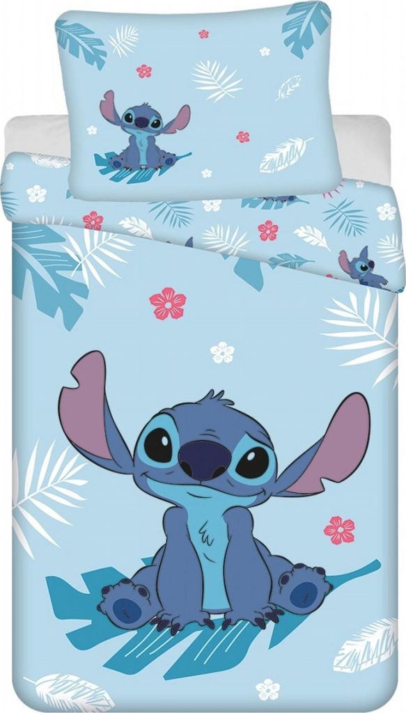 Disney Literie pour enfants Lilo et Stitch avec fleurs et Image du produit 