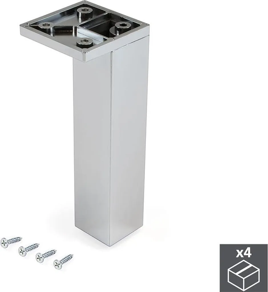 Pied pour meubles Smartfeet 1 réglable en plastique chromé H 140 mm