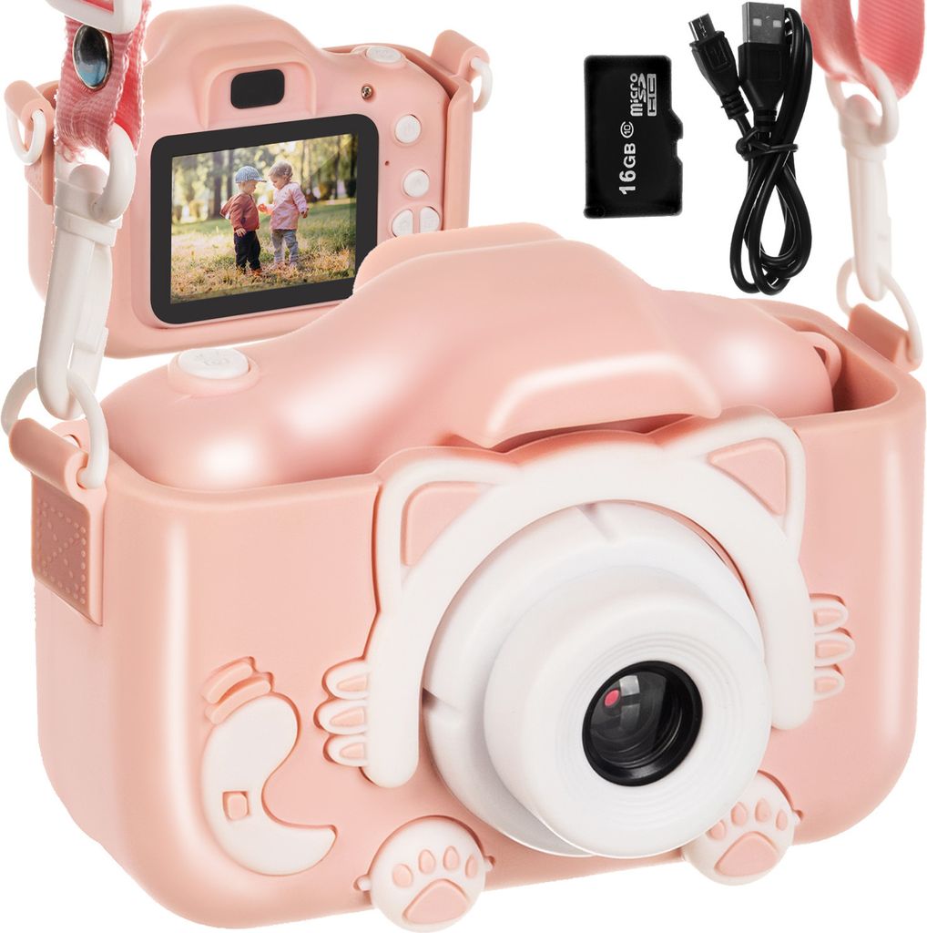 Fotoaparát pro děti barva ružová + karta Obrázek produktu 