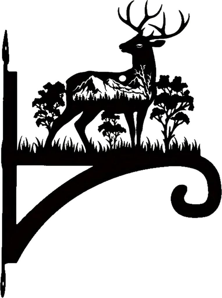 Wandhaken aus Metall, beschichteter Pflanzenhänger, Tiersilhouette, Wandhaken, rostfreie Halterung zum Aufhängen von Pflanzen im Innen- und Auße...